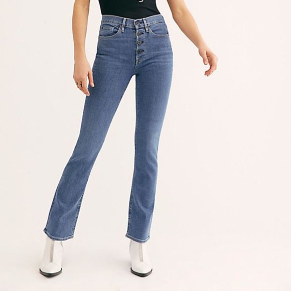 FREE PEOPLE 3x1 N.Y.C. Poppy Slim Boot Cut Jean Button Fly 29 - Picture 1 of 16